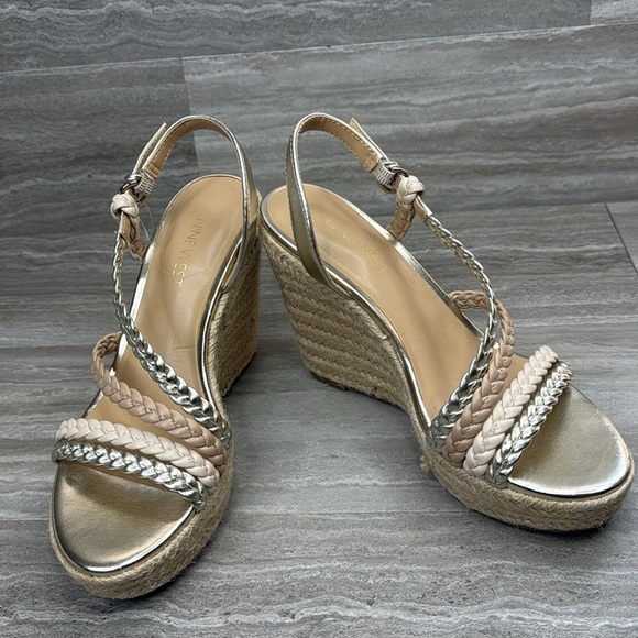 NEW! Nine West Halsee Espadrille Wedge Heel Braided Strappy Sandals Womens 7 - Picture 7 of 12